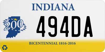 IN license plate 494DA