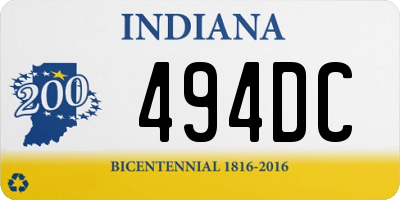 IN license plate 494DC