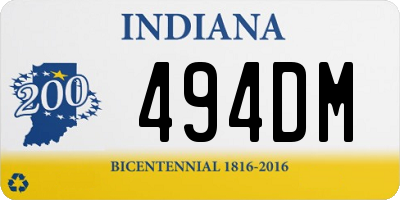 IN license plate 494DM