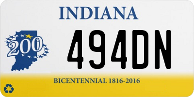 IN license plate 494DN