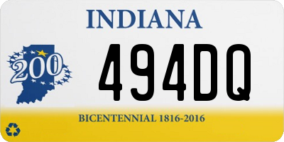 IN license plate 494DQ