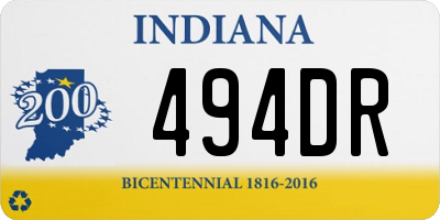 IN license plate 494DR