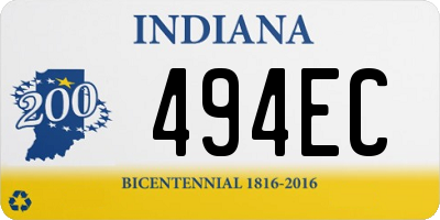 IN license plate 494EC