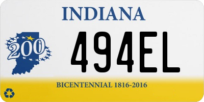 IN license plate 494EL