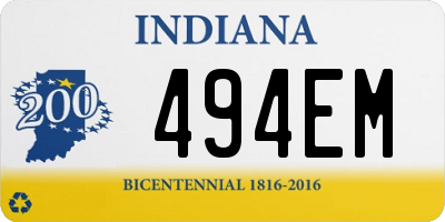 IN license plate 494EM