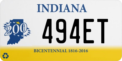 IN license plate 494ET