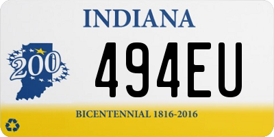 IN license plate 494EU