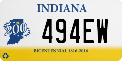 IN license plate 494EW