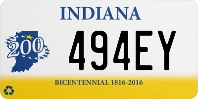 IN license plate 494EY