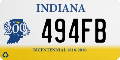 IN license plate 494FB