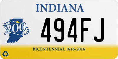 IN license plate 494FJ