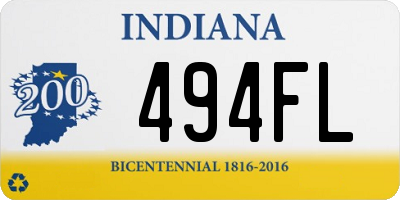 IN license plate 494FL