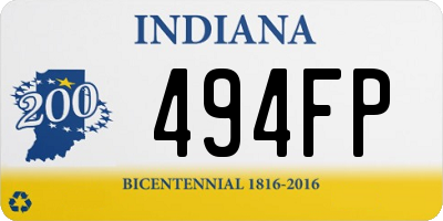 IN license plate 494FP