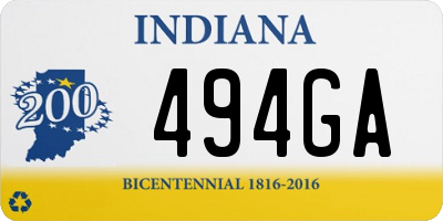 IN license plate 494GA
