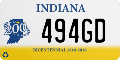 IN license plate 494GD
