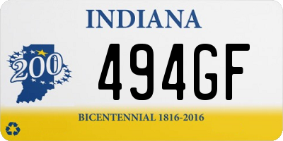 IN license plate 494GF