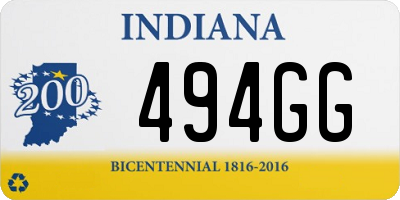 IN license plate 494GG