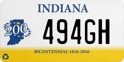 IN license plate 494GH