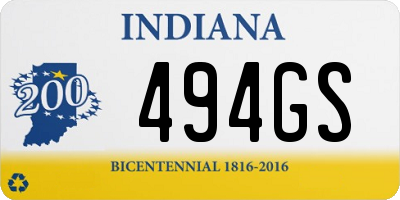 IN license plate 494GS
