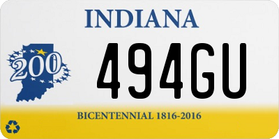 IN license plate 494GU