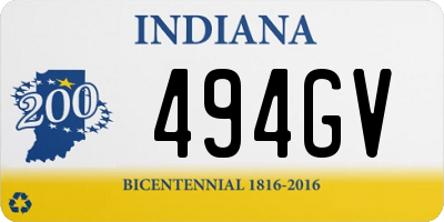 IN license plate 494GV