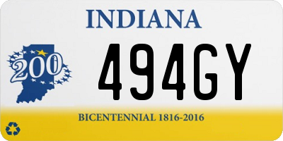 IN license plate 494GY