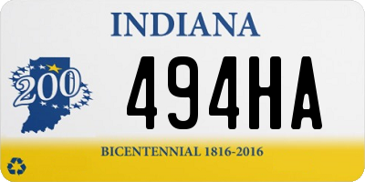 IN license plate 494HA