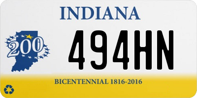 IN license plate 494HN