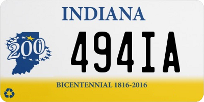 IN license plate 494IA