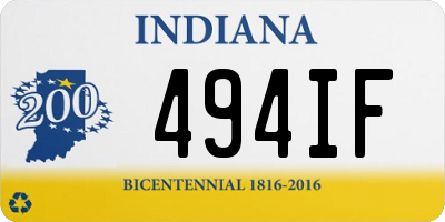 IN license plate 494IF