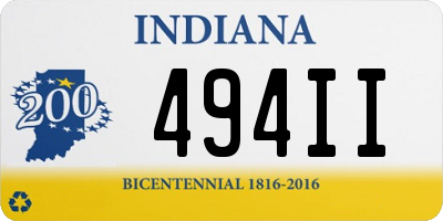 IN license plate 494II