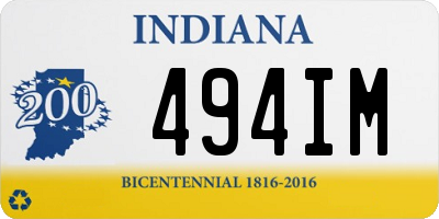 IN license plate 494IM