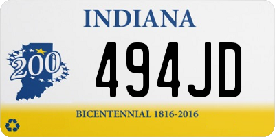 IN license plate 494JD