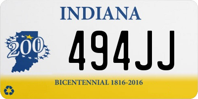 IN license plate 494JJ
