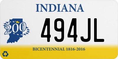 IN license plate 494JL