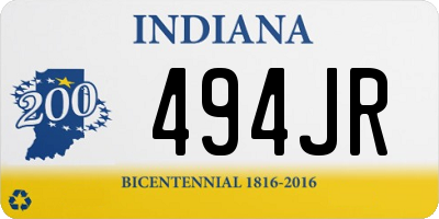 IN license plate 494JR