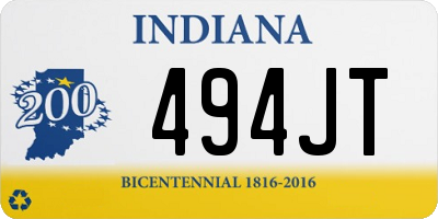 IN license plate 494JT