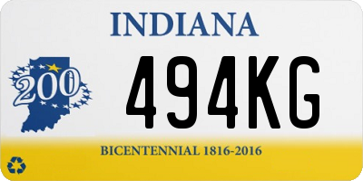 IN license plate 494KG