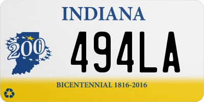 IN license plate 494LA