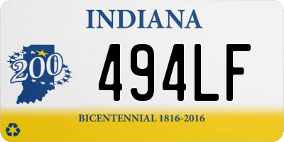 IN license plate 494LF