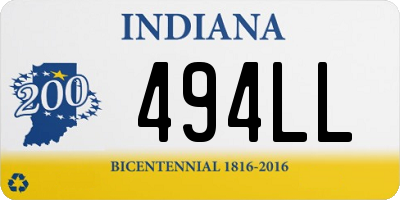 IN license plate 494LL