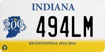 IN license plate 494LM