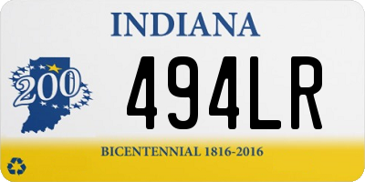 IN license plate 494LR