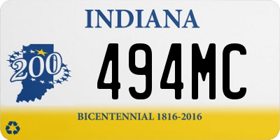 IN license plate 494MC