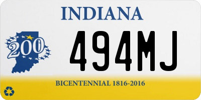 IN license plate 494MJ