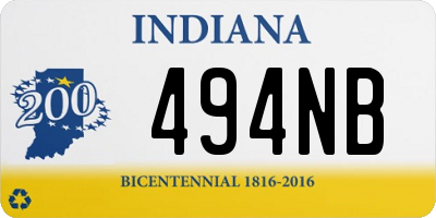 IN license plate 494NB