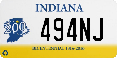 IN license plate 494NJ