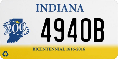 IN license plate 494OB