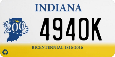 IN license plate 494OK