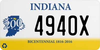 IN license plate 494OX